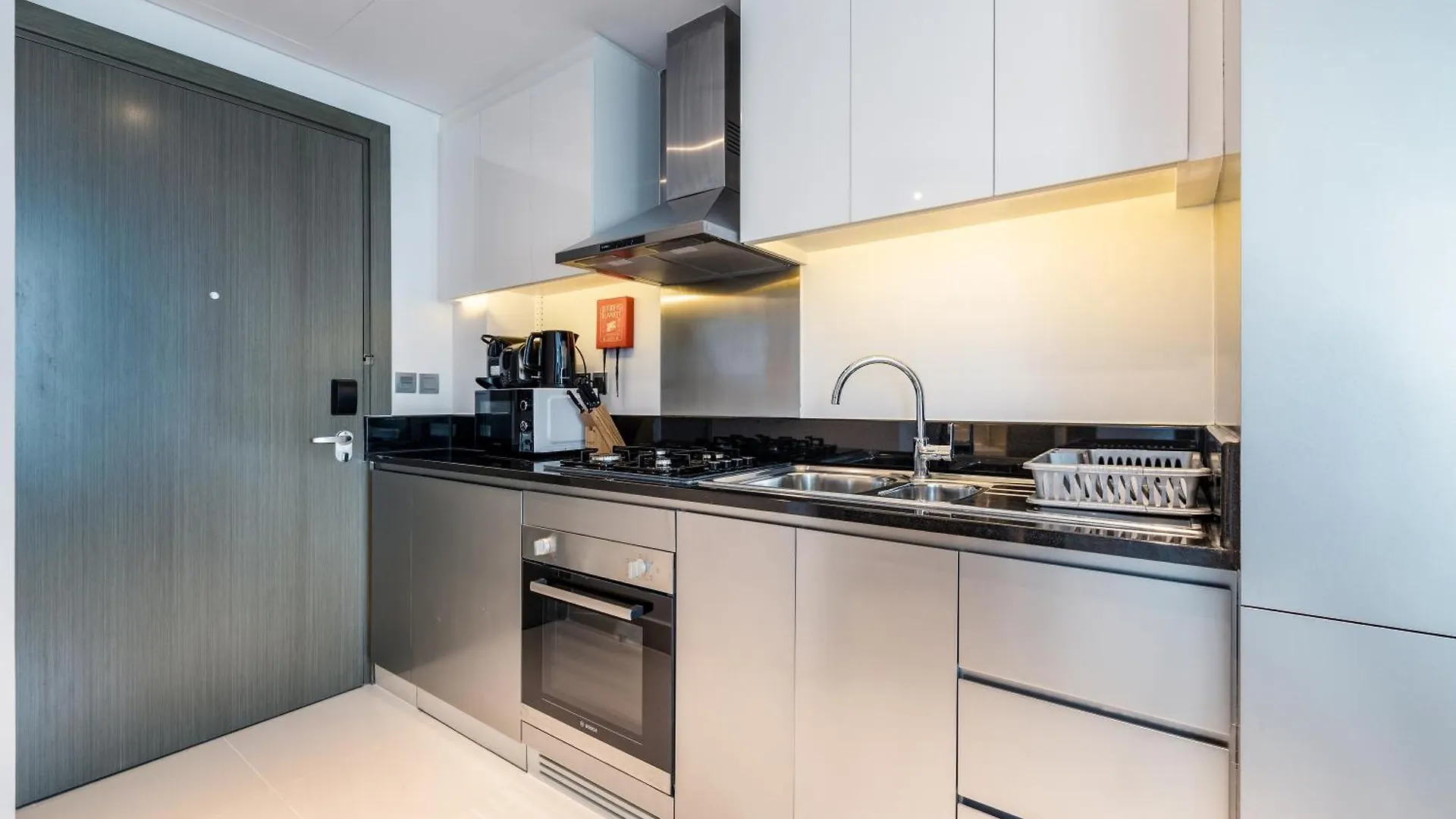 A Living Stylish Studio Apartment With Partial Burj & Canal View At Prive B 1417 Дубай